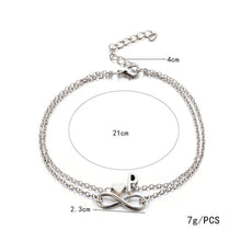 Load image into Gallery viewer, Vintage Silver Color Infinity Letter Heart Anklet
