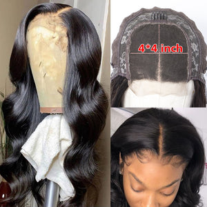 150% and 180% Density Body Wave Lace Closure Pre Plucked Human Hair Wigs 10 inch to 30 inch Available