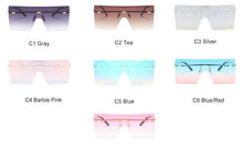 Load image into Gallery viewer, Square Big Frame Rimless Retro Vintage Luxury Sunglasses
