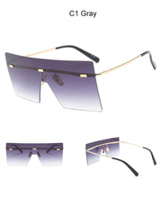 Load image into Gallery viewer, Square Big Frame Rimless Retro Vintage Luxury Sunglasses
