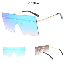 Load image into Gallery viewer, Square Big Frame Rimless Retro Vintage Luxury Sunglasses
