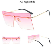 Load image into Gallery viewer, Square Big Frame Rimless Retro Vintage Luxury Sunglasses
