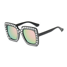 Load image into Gallery viewer, Vintage Crystal Over Sized Square Sunglasses **UV400 Protection

