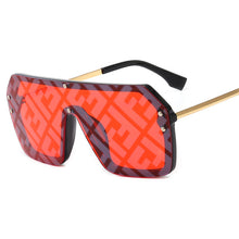 Load image into Gallery viewer, F Letter Vintage Over Sized Sunglasses UV 400
