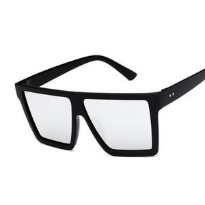Vintage Oversize Square Sunglasses **UV400 Protection
