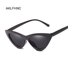 Load image into Gallery viewer, Mirror Black Cat Eye Sunglasses **UV400 Protection
