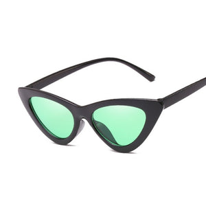 Mirror Black Cat Eye Sunglasses **UV400 Protection