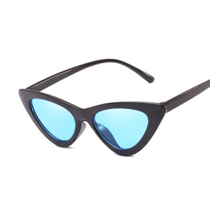 Mirror Black Cat Eye Sunglasses **UV400 Protection