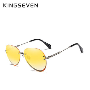 Vintage Rimless Gradient Lens Sunglasses