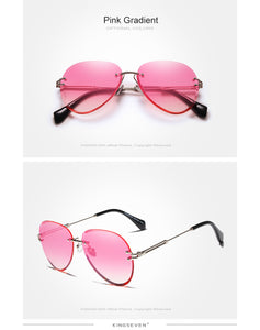 Vintage Rimless Gradient Lens Sunglasses