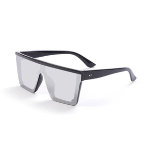 Over Sized Vintage Mirror Square Flat Top Rivet Gradient Lens Sunglasses **UV400 Protection