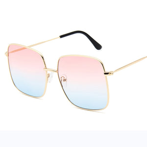 Retro Alloy Square Gradient Sunglasses **UV400 Protection