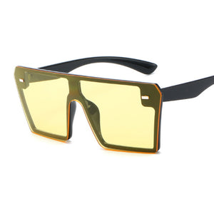 Square Big Frame Fashion Retro Mirrored Sunglasses