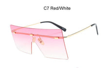 Load image into Gallery viewer, Square Big Frame Rimless Retro Vintage Luxury Sunglasses
