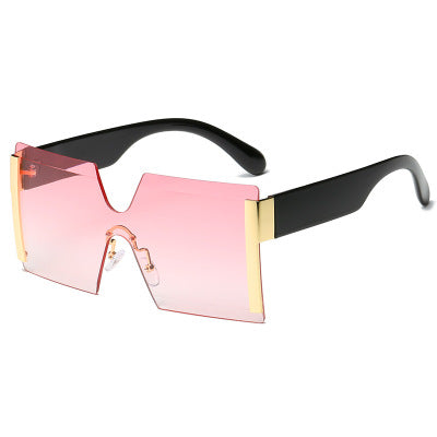 Over Sized Square Rimless Designer Sunglasses