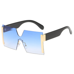 Over Sized Square Rimless Designer Sunglasses