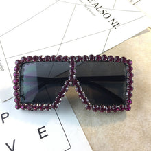 Load image into Gallery viewer, Over Sized One-Piece Square Diamond Sunglasses **UV400 Protection
