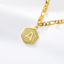 Load image into Gallery viewer, Dainty A-Z letter Anklet Hexagon Shaped Initial Anklets
