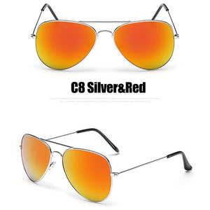 Vintage Pilot Mirror Sunglasses **UV400 Protection