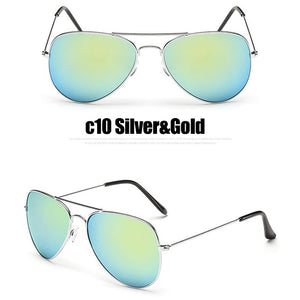 Vintage Pilot Mirror Sunglasses **UV400 Protection