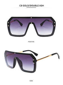 Metal Frame Over Sized Square Vintage Sun Glasses ** UV400 Protection