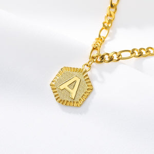 Dainty A-Z letter Anklet Hexagon Shaped Initial Anklets