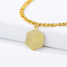 Load image into Gallery viewer, Dainty A-Z letter Anklet Hexagon Shaped Initial Anklets
