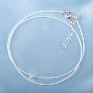 Bohemian Heart-Shaped Double Anklet