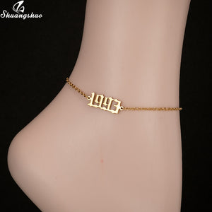 1980-2020 Birth Year Anklets