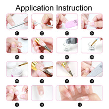 Load image into Gallery viewer, Pro Acrylic Set Full Manicure Kit Acrylic Powder Glitter 120ml Liquid For Nail Art Kit Crystal Brush Tips Tools Kit For Manicure
