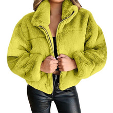 Load image into Gallery viewer, Faux Rabbit Fur Coat With Hood
