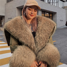 Load image into Gallery viewer, Real Fox Fur Parka Coat
