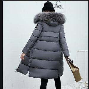 Plus size Women Fashion Winter Coat Long Slim Thicken Warm Down Cotton Padded Jackets Outwear Parkas 3XL