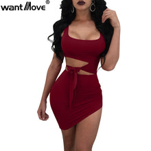 Load image into Gallery viewer, Hollow Out Bodycon Solid Mini Dress
