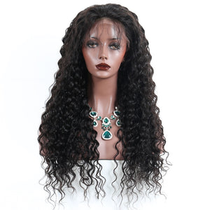 Brazilian Remy Deep Wave 250% Density 13x4 Glueless Full End Lace Front Wigs