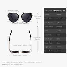 Load image into Gallery viewer, Polarized Metal Temple Cat Eye Sunglasses **UV400 Protection

